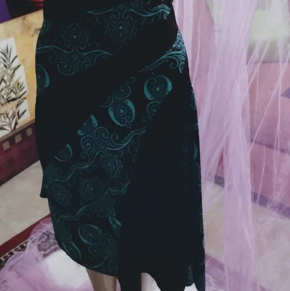 Paisley Asymmetric Dress - Picture 3 of 4